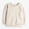 Sweatshirt - Baumwolle - beige