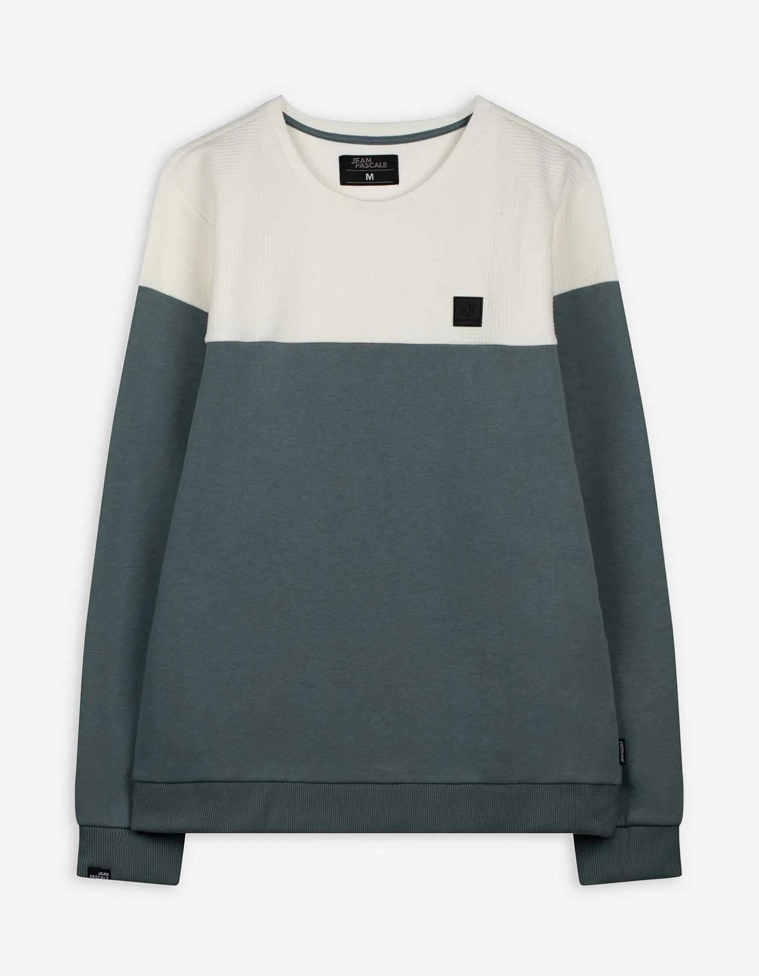 Sweatshirt - Color-Blocking - türkis