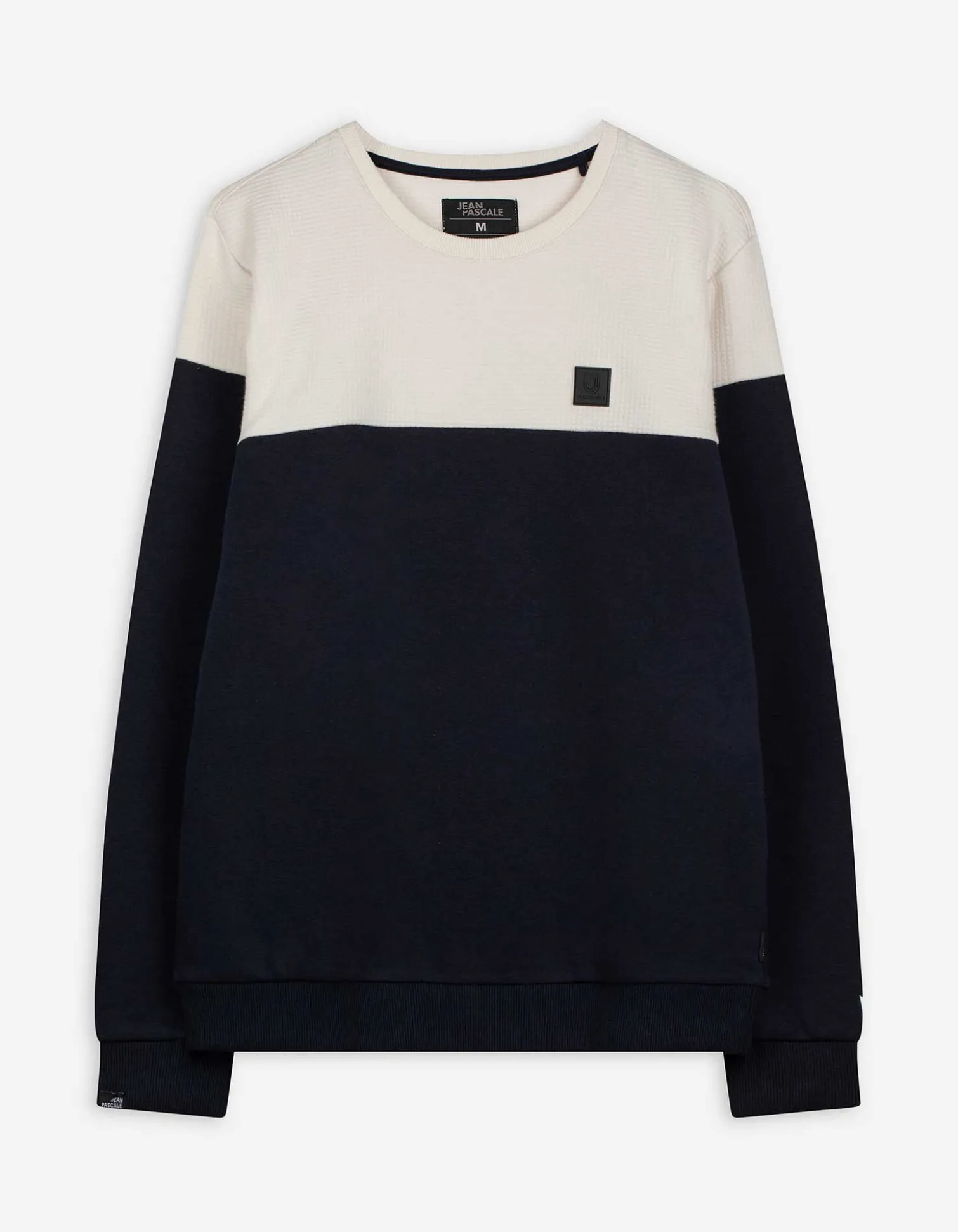Sweatshirt - Color-Blocking - dunkelblau