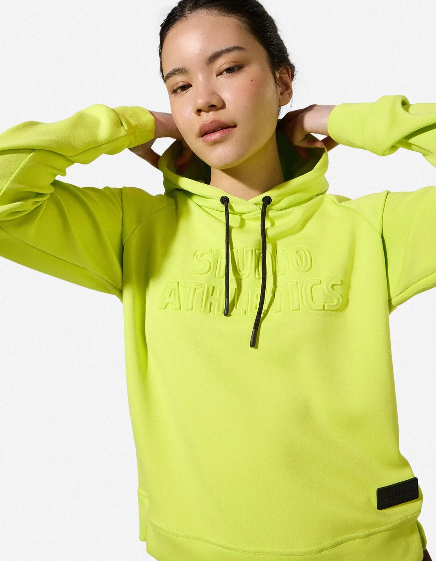 Sweatshirt - 3D-Applikation - hellgrün