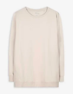 Sweatshirt - einfarbig - beige