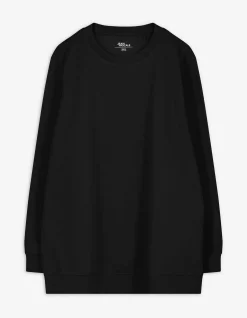 Sweatshirt - einfarbig - schwarz