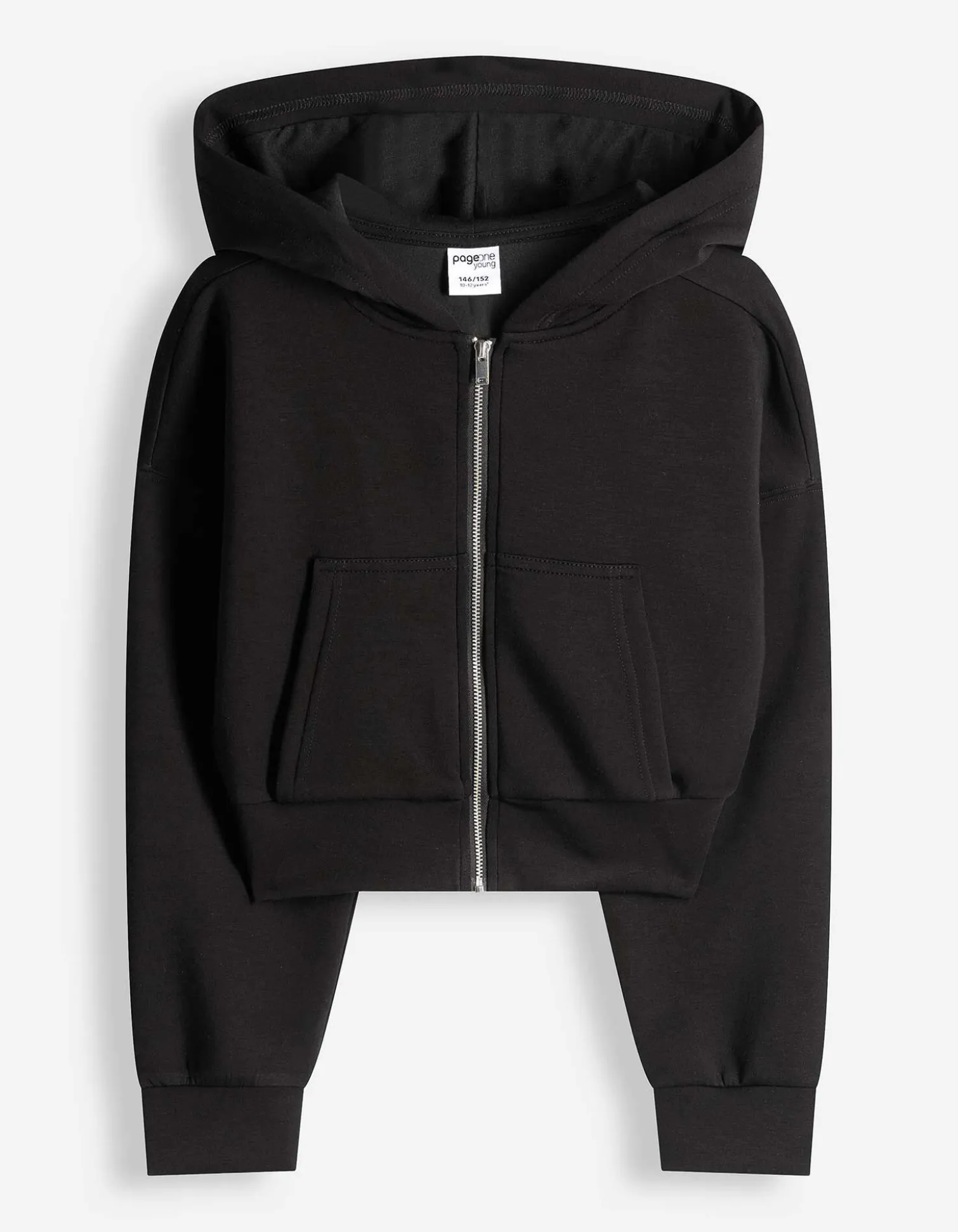 Sweatshirt - einfarbig - schwarz