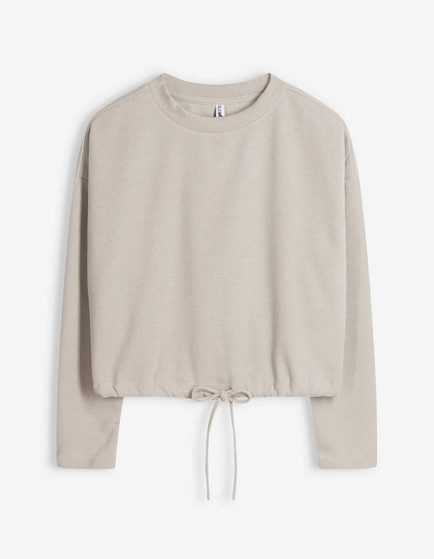 Sweatshirt - Kordel - weiß