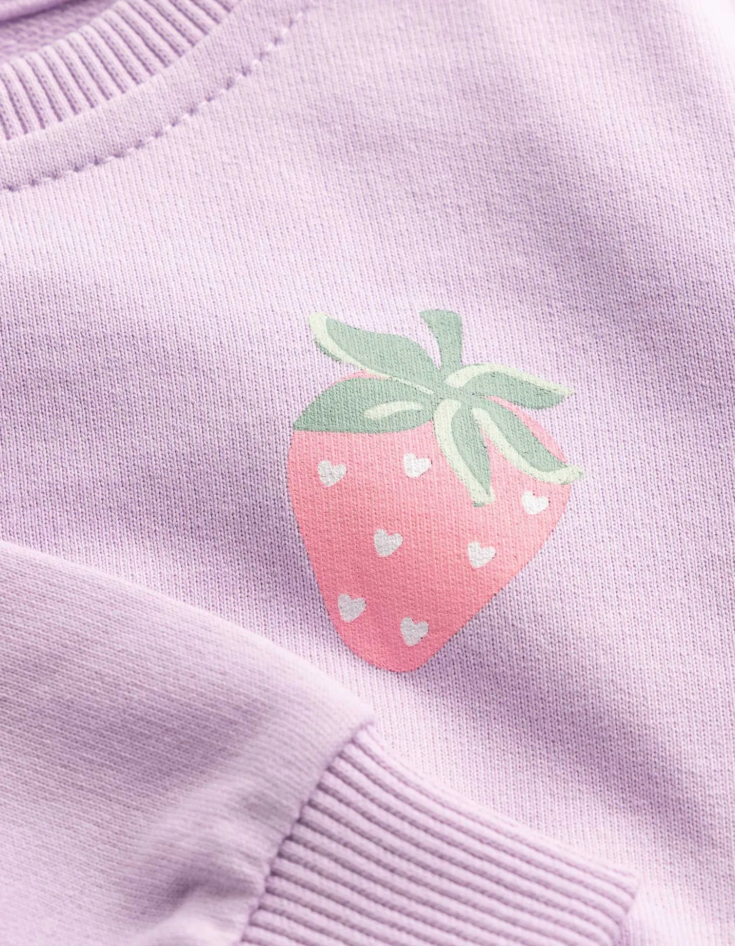 Sweatshirt - Material-Mix - lila