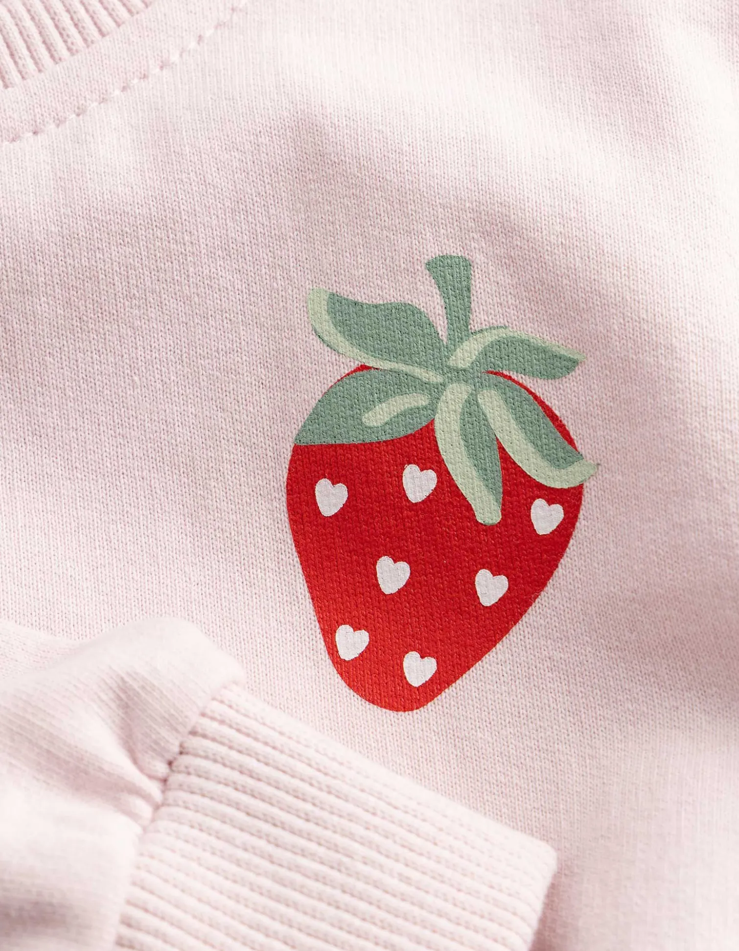 Sweatshirt - Material-Mix - rosa