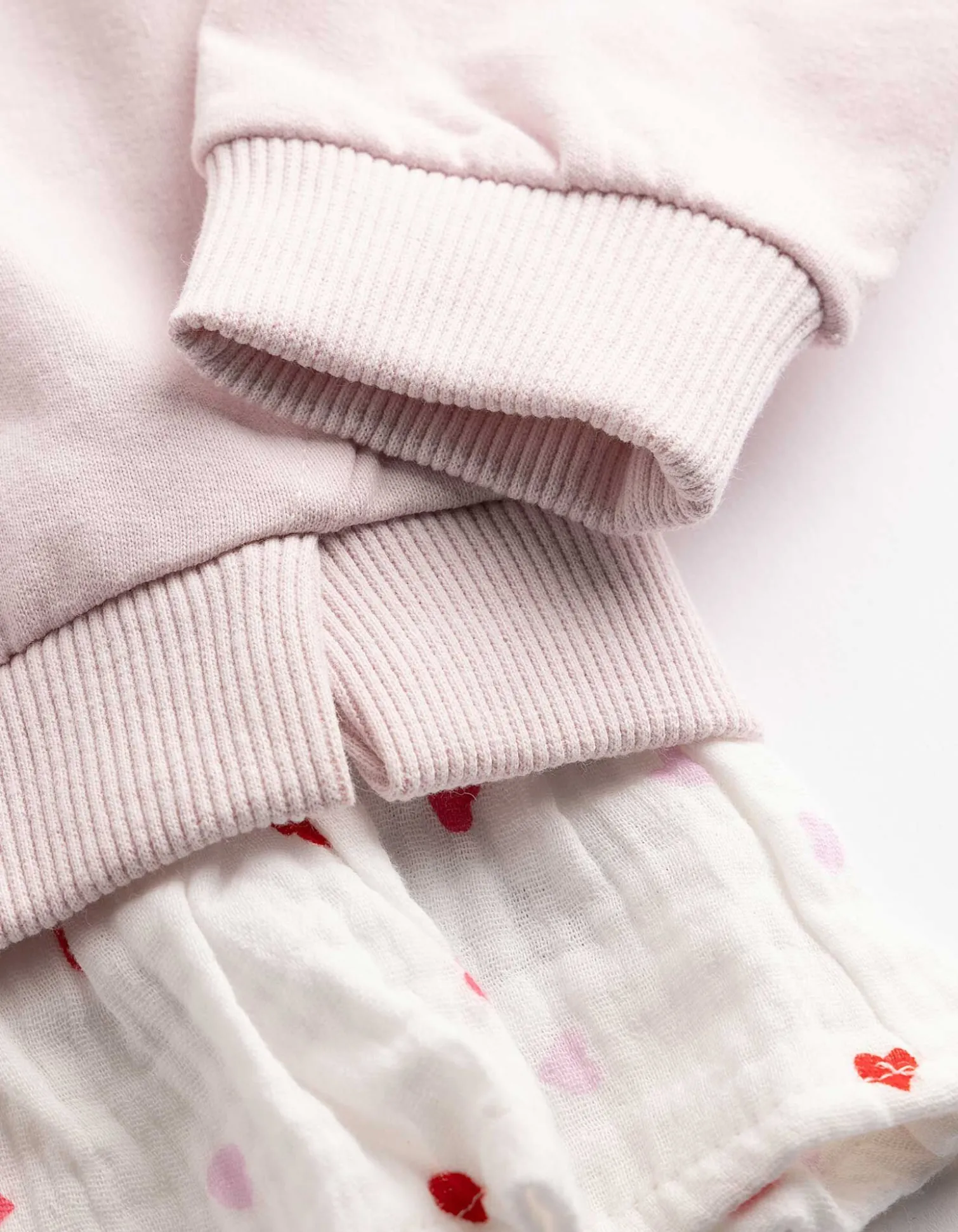 Sweatshirt - Material-Mix - rosa