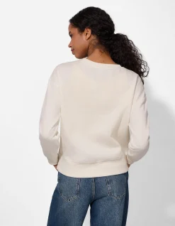 Sweatshirt - Oversized Fit - weiß