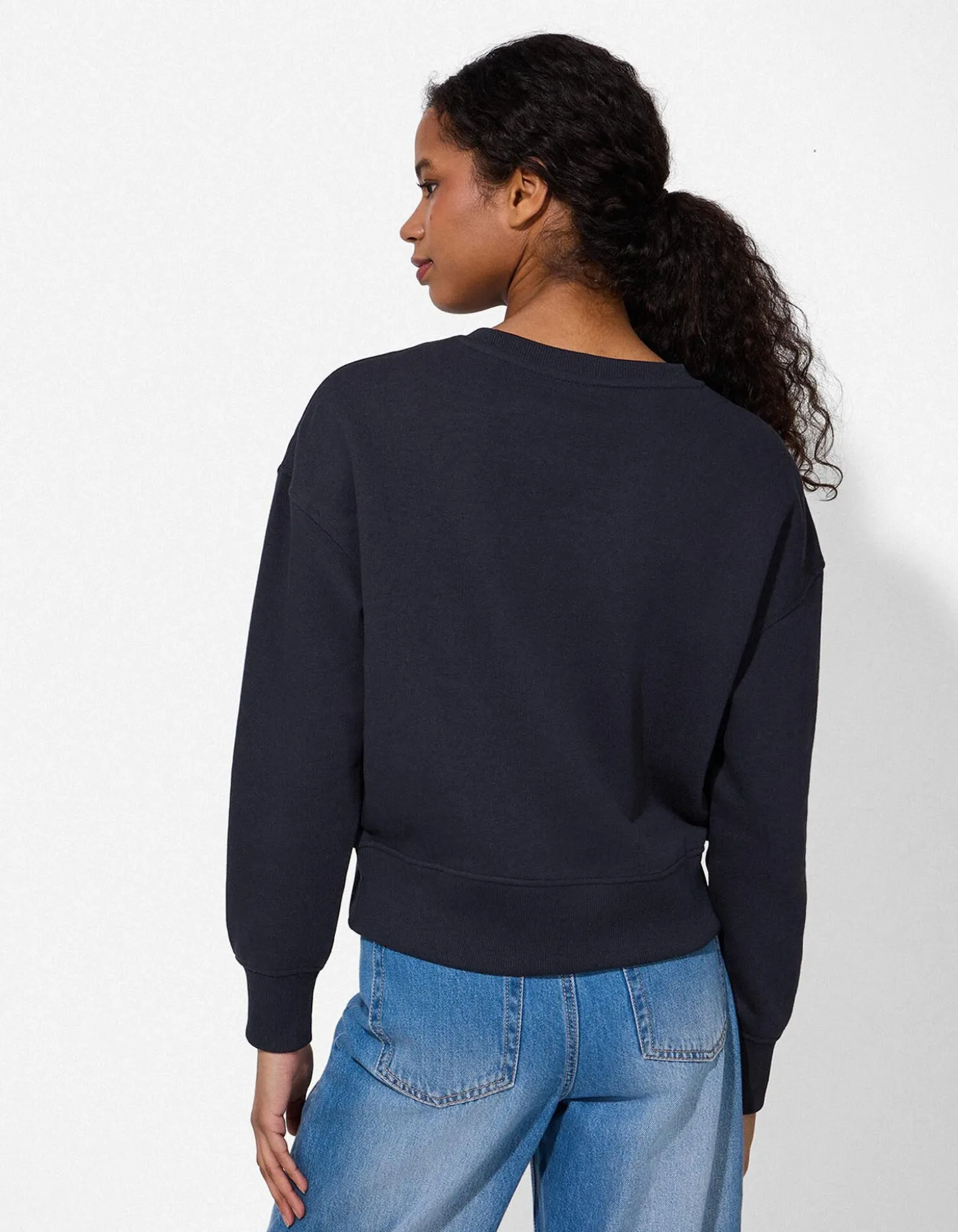 Sweatshirt - Oversized Fit - dunkelblau