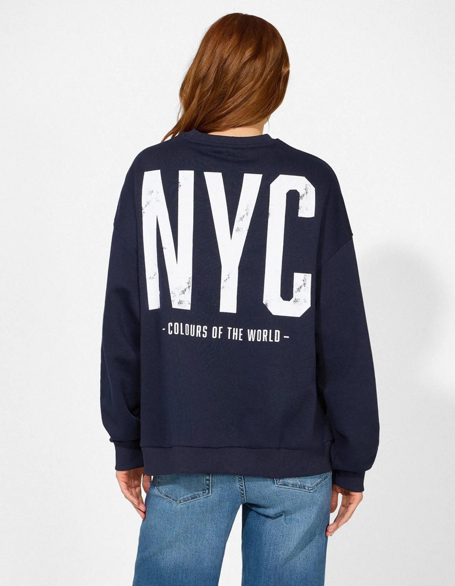 Sweatshirt - Rückenprint - dunkelblau