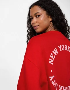 Sweatshirt - Rückenprint - rot