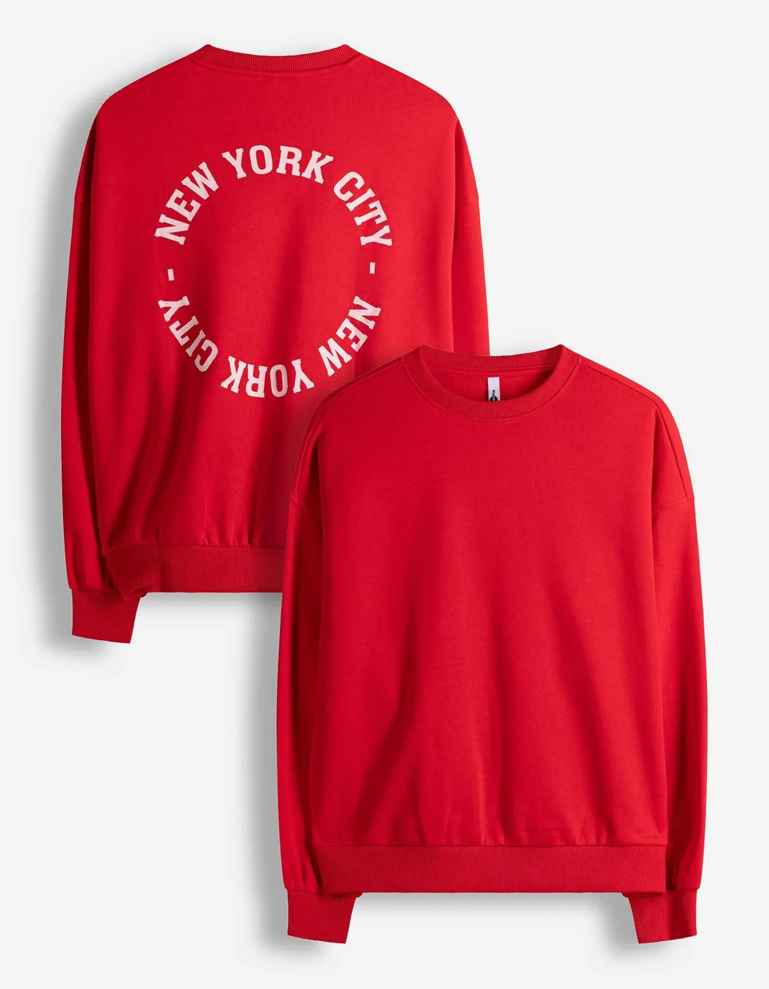 Sweatshirt - Rückenprint - rot