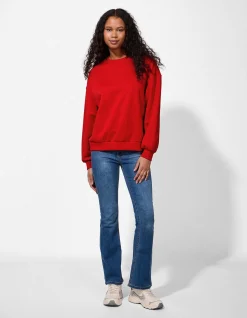 Sweatshirt - Rückenprint - rot