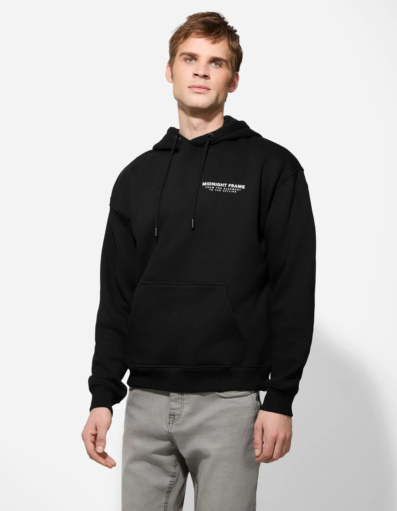 Sweatshirt - Rückenprint - schwarz