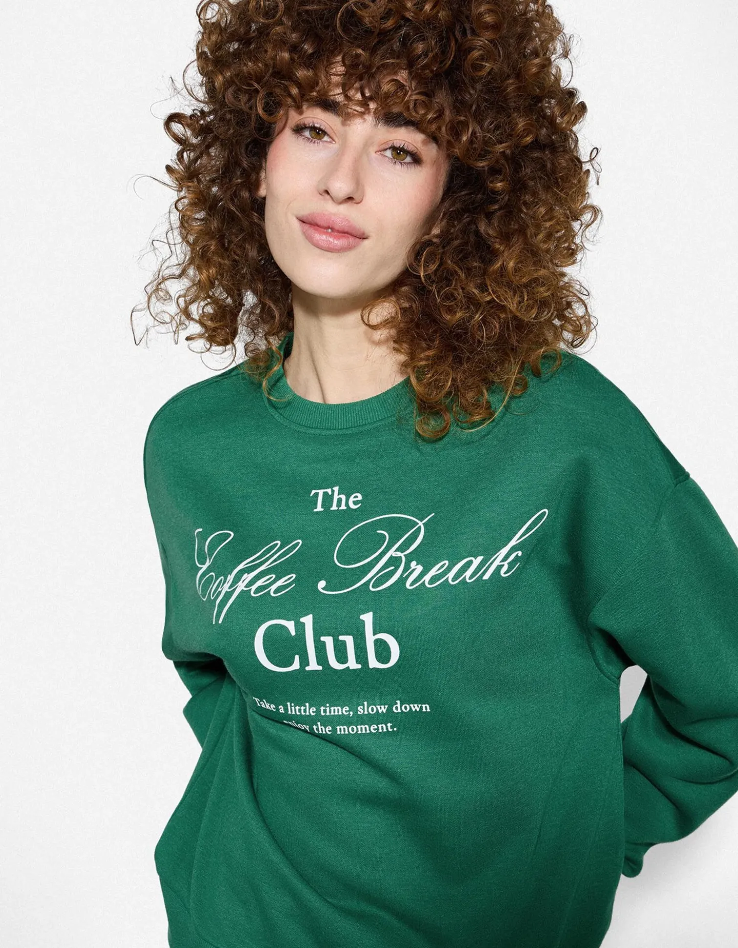 Sweatshirt - Relax Fit - grün
