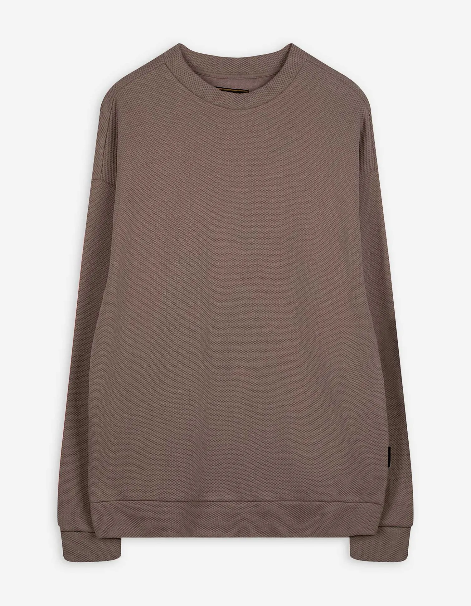 Sweatshirt - Rundhals-Ausschnitt - hellbraun