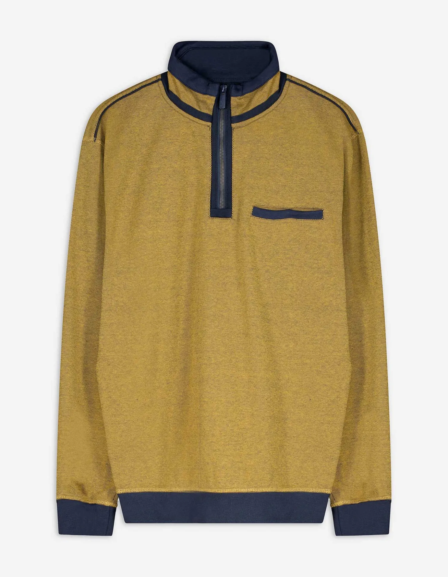 Sweatshirt - Stehkragen - gelb