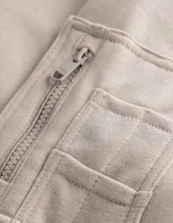 Sweatshirt - Stickerei - beige
