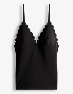 Tankini - Strukturiertes Material - schwarz