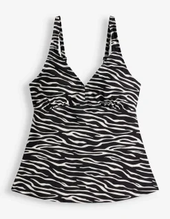 Tankini - Zebramuster - schwarz