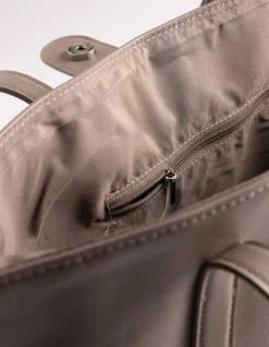 Tasche - Kunstleder - beige