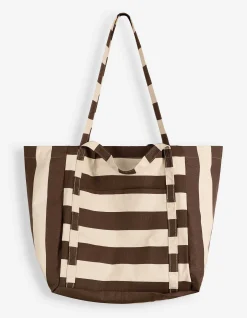 Tasche - Streifen - braun