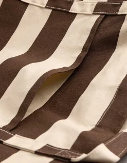 Tasche - Streifen - braun