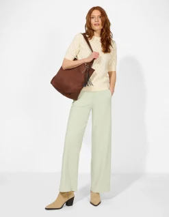 Tasche - Wildlederimitat - dunkelbraun
