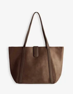 Tasche - Wildlederimitat - dunkelbraun