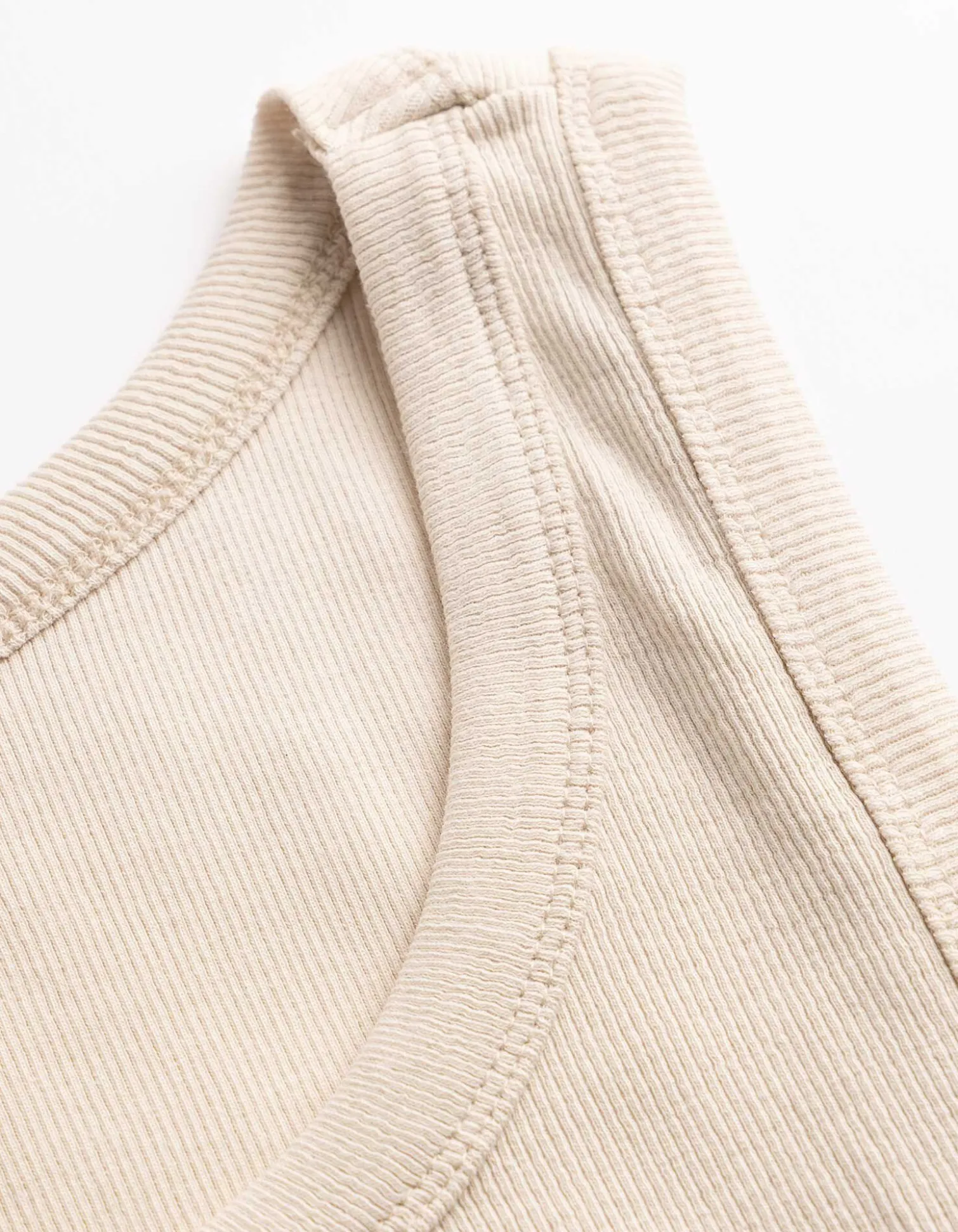Top - Rippenstruktur - Beige