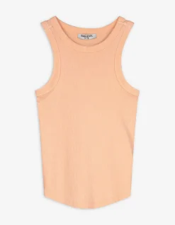 Top - Rippenstruktur - orange