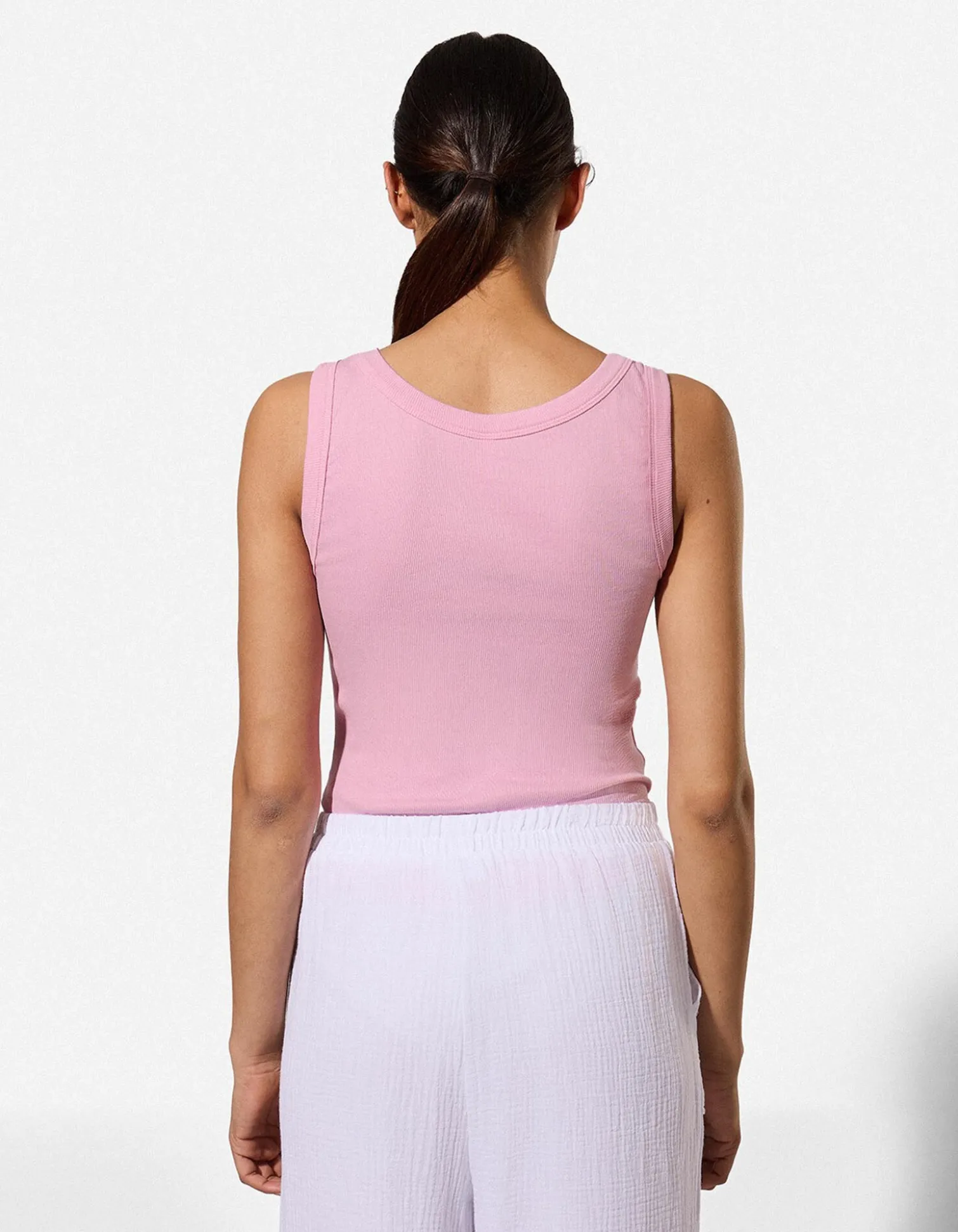 Top - Rippenstruktur - Pink