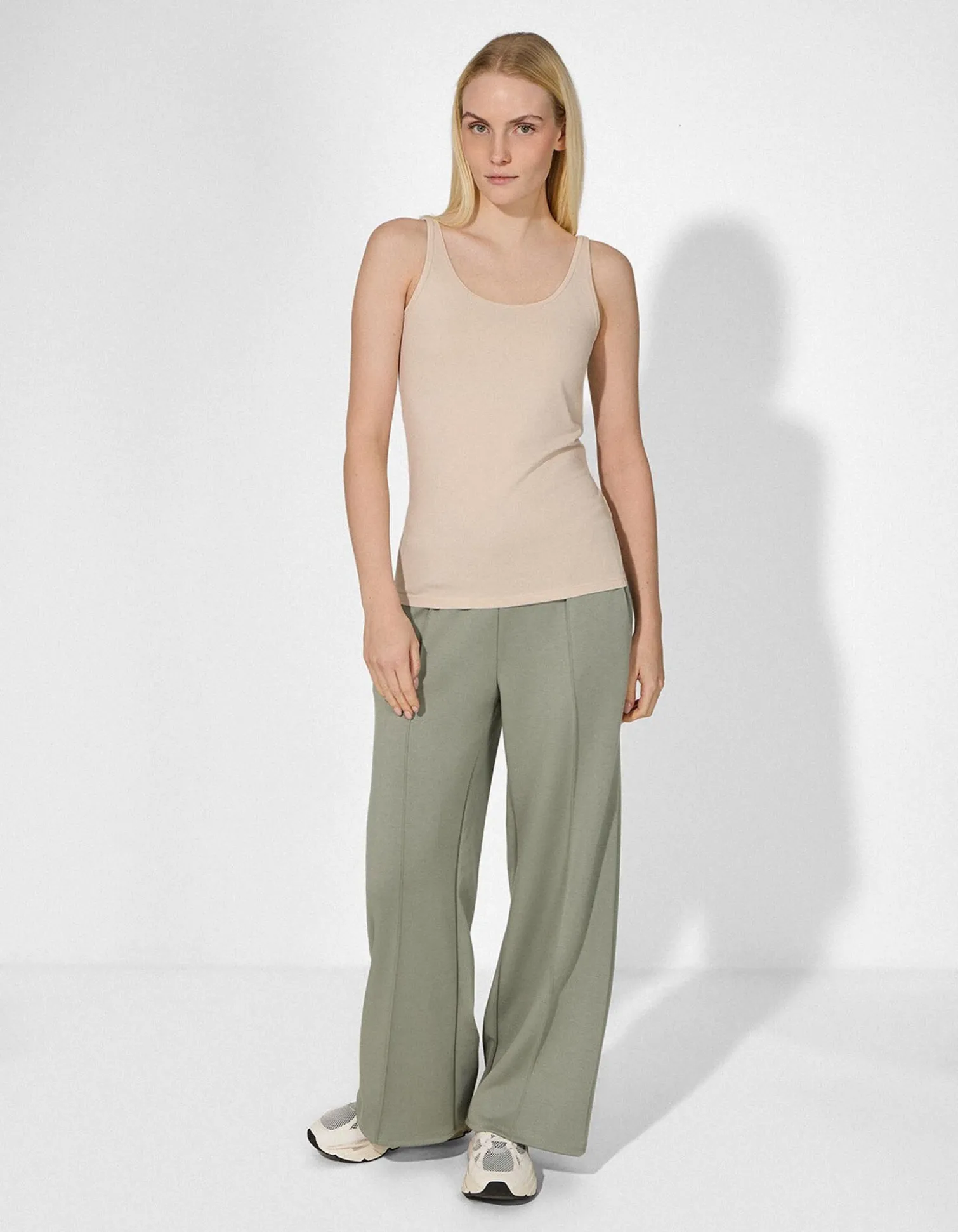 Top - Stretchanteil - Beige