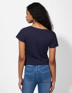 T-Shirt - Allover-Muster - dunkelblau