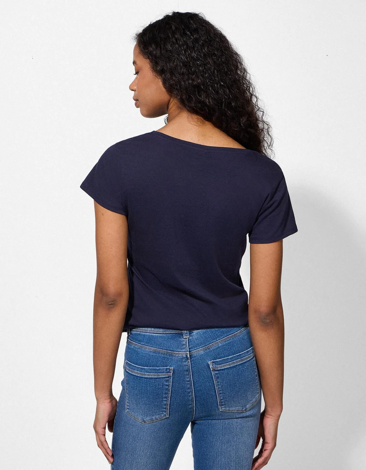 T-Shirt - Allover-Muster - dunkelblau