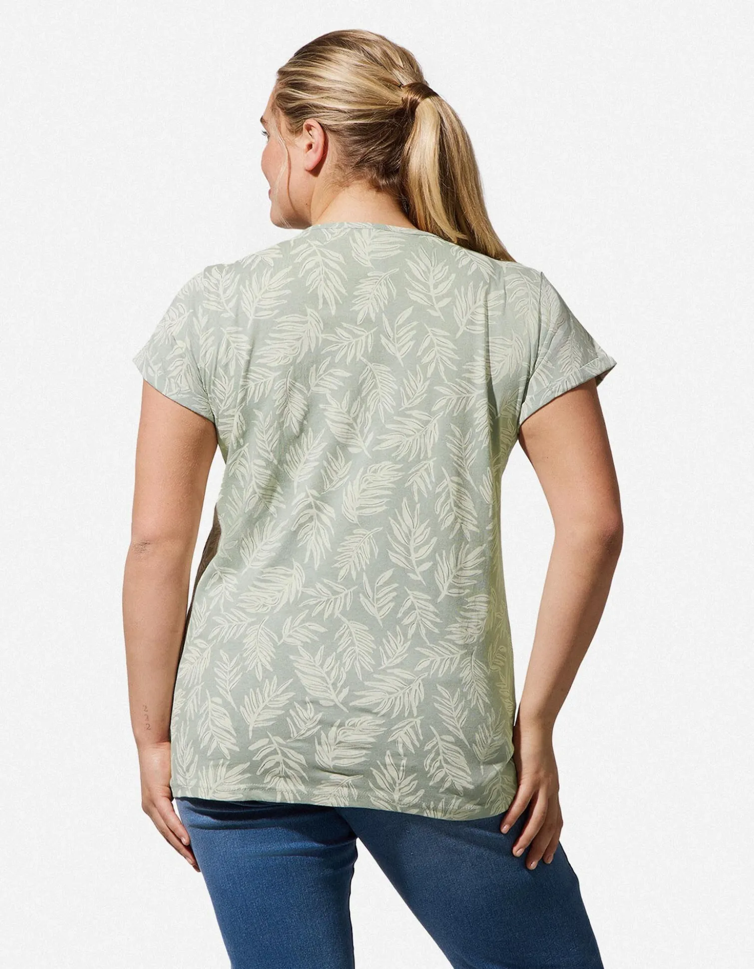 T-Shirt - Allover-Muster - grün