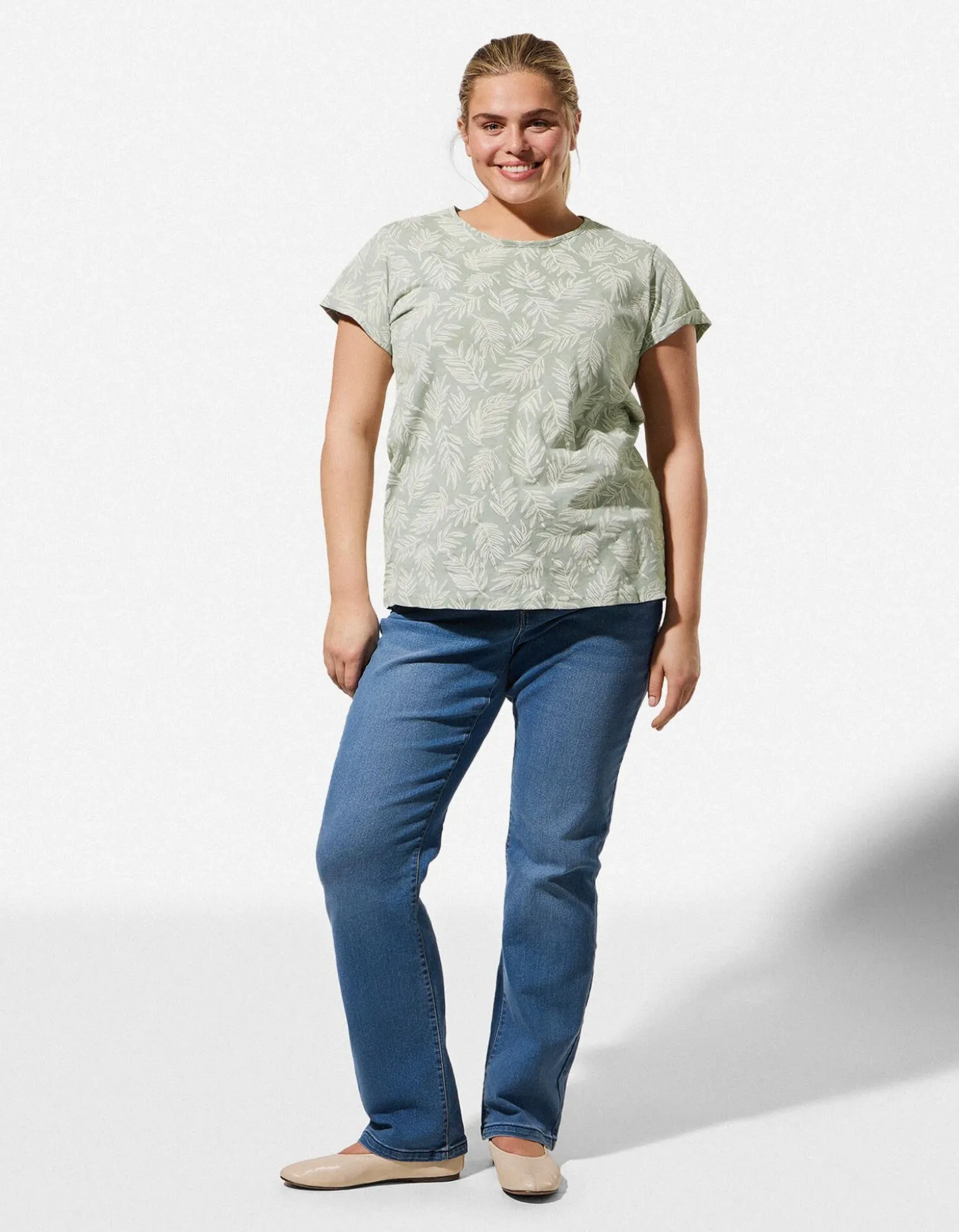 T-Shirt - Allover-Muster - grün