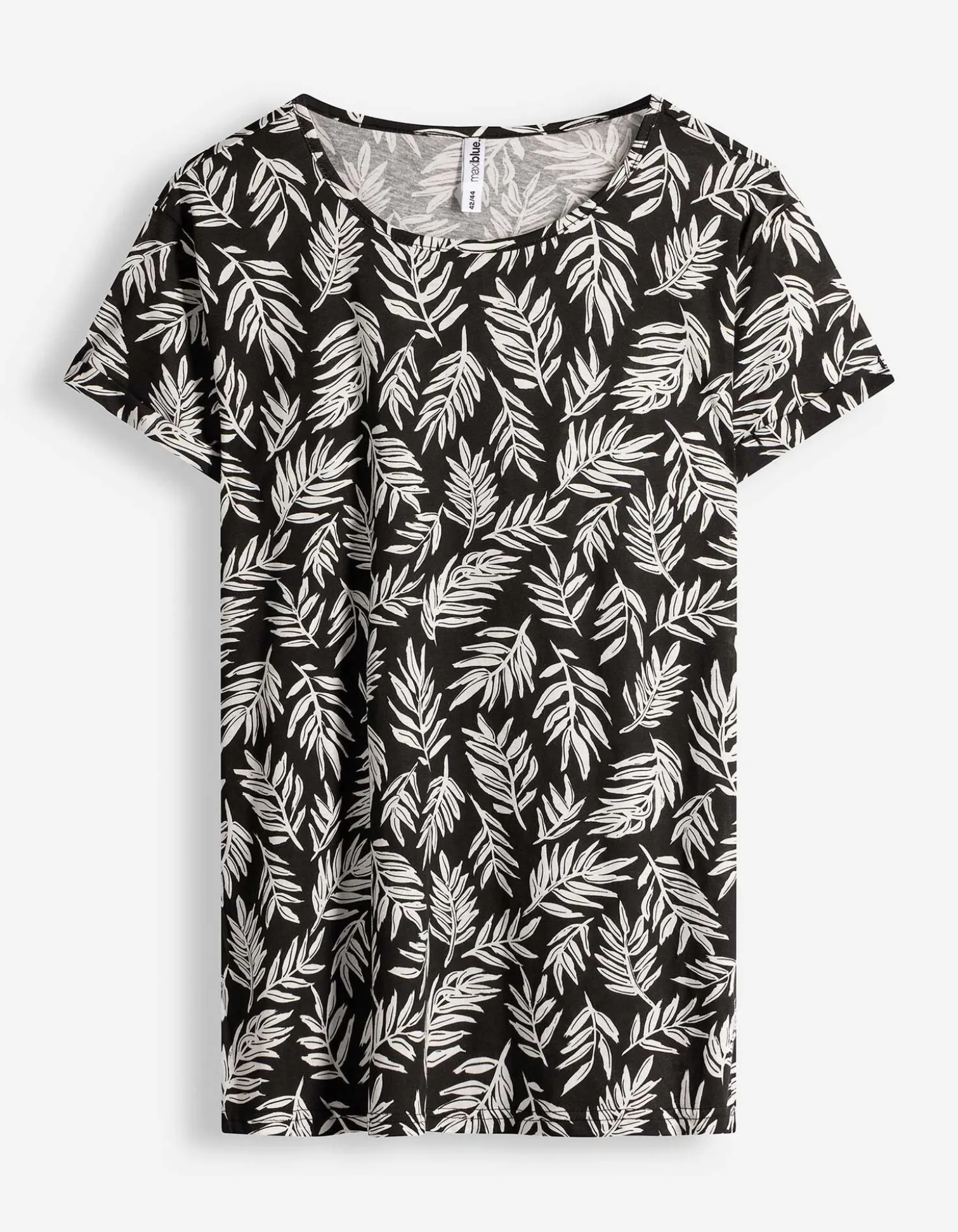 T-Shirt - Allover-Muster - schwarz