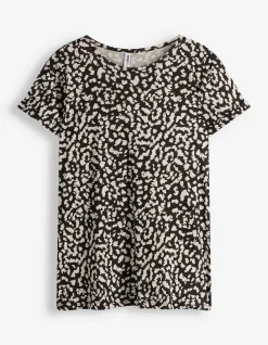 T-Shirt - Allover-Muster - schwarz