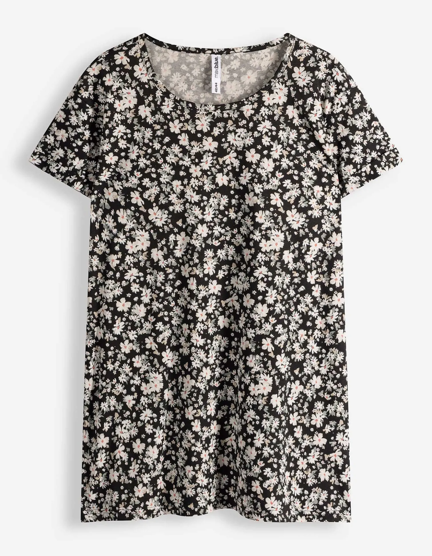 T-Shirt - Allover-Muster - schwarz