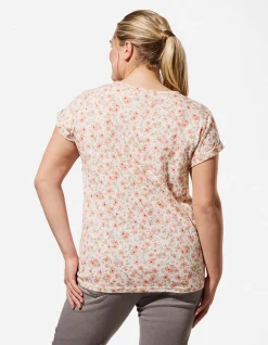 T-Shirt - Allover-Muster - weiß