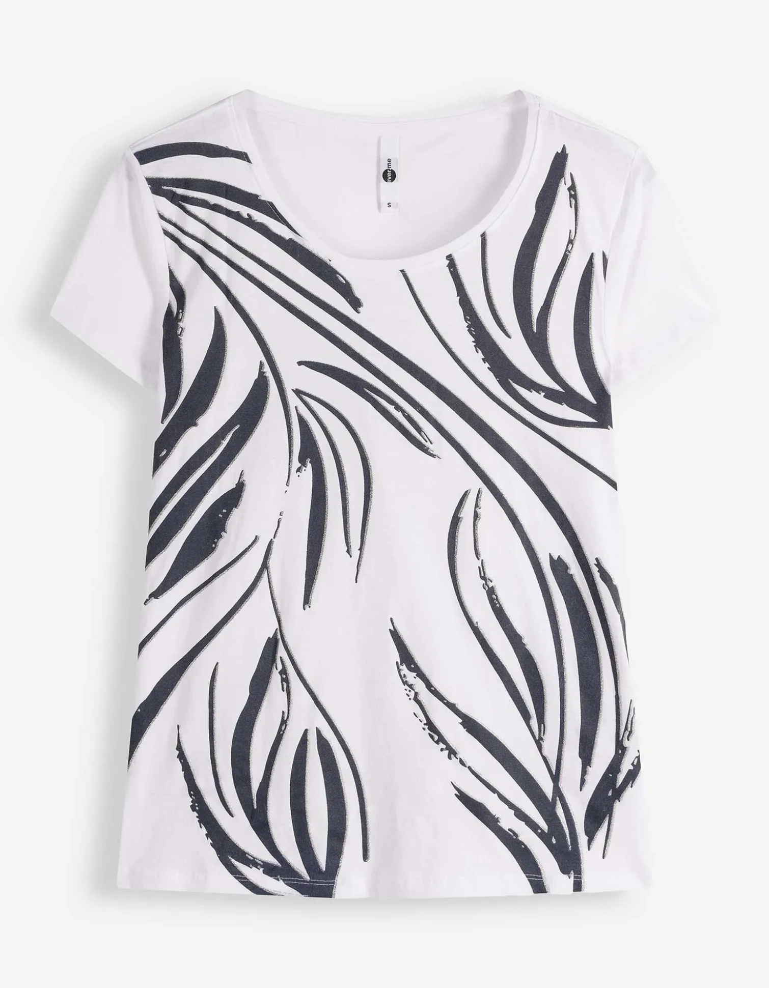 T-Shirt - Allover-Muster - weiß