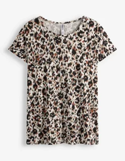 T-Shirt - Allover-Muster - weiß