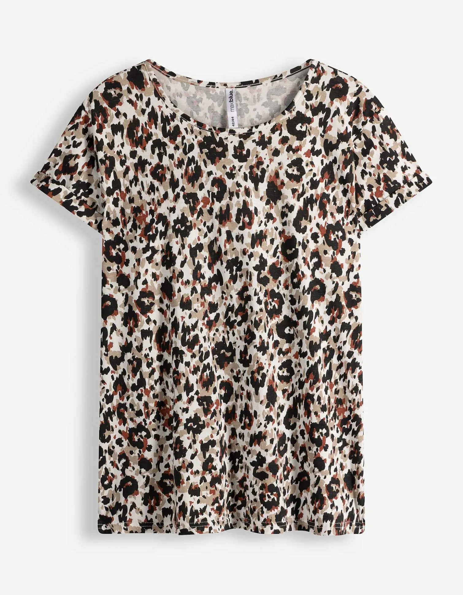 T-Shirt - Allover-Muster - weiß