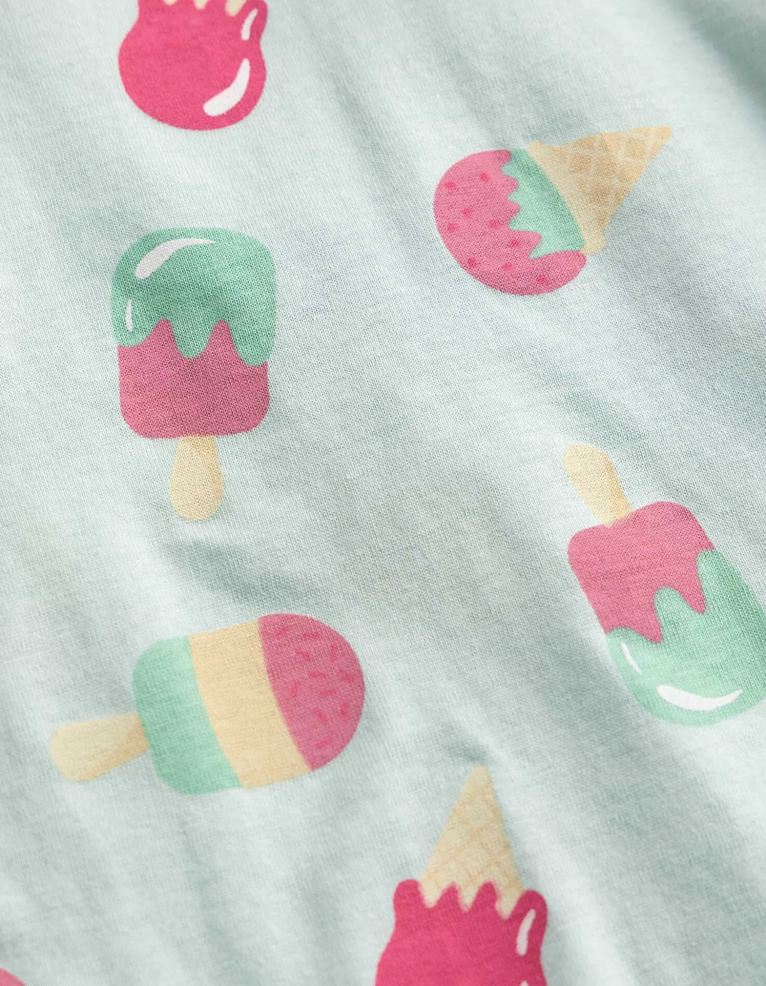 T-Shirt - Allover-Print - hellblau