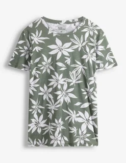 T-Shirt - Allover-Print - weiß
