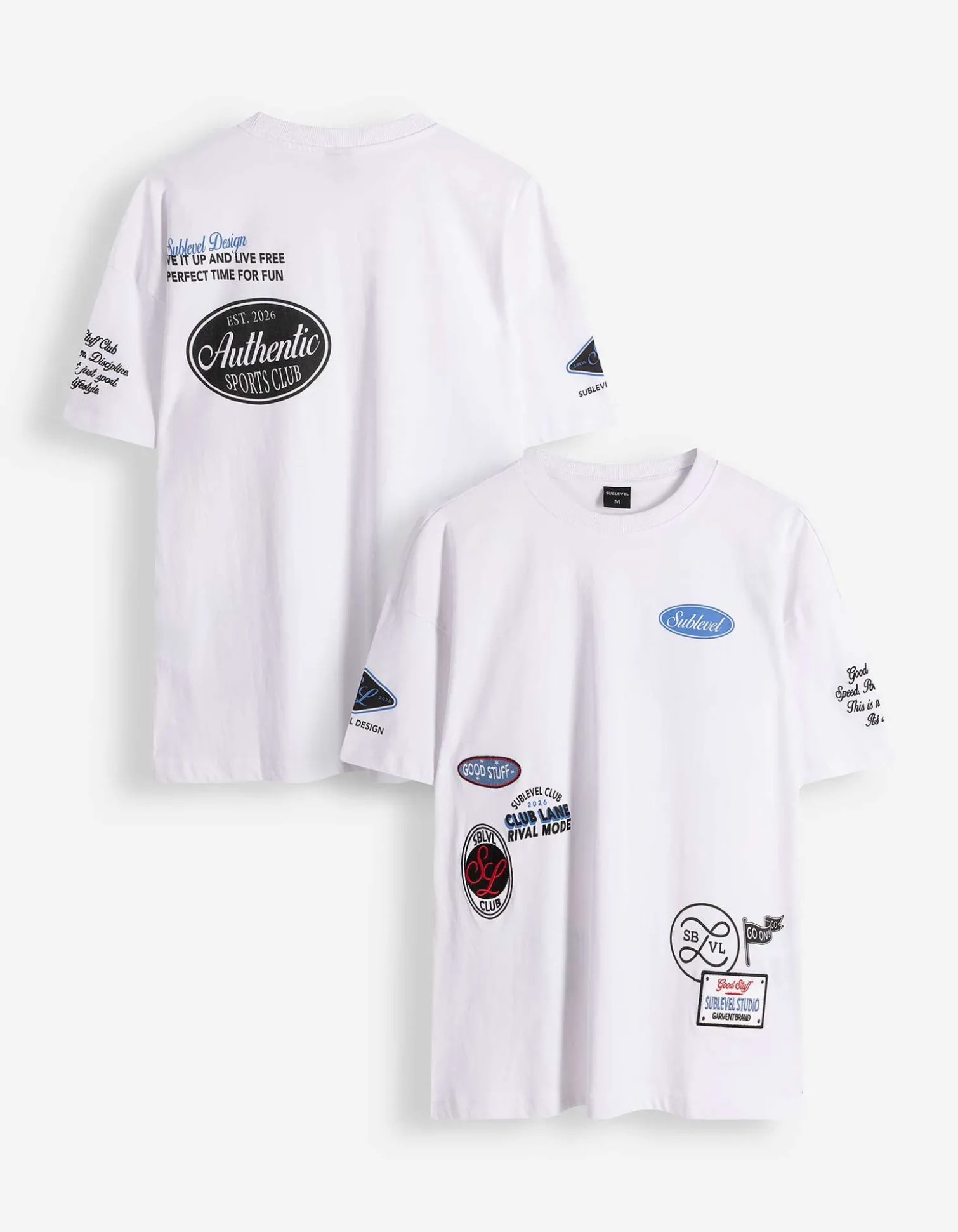 T-Shirt - Allover-Print - weiß