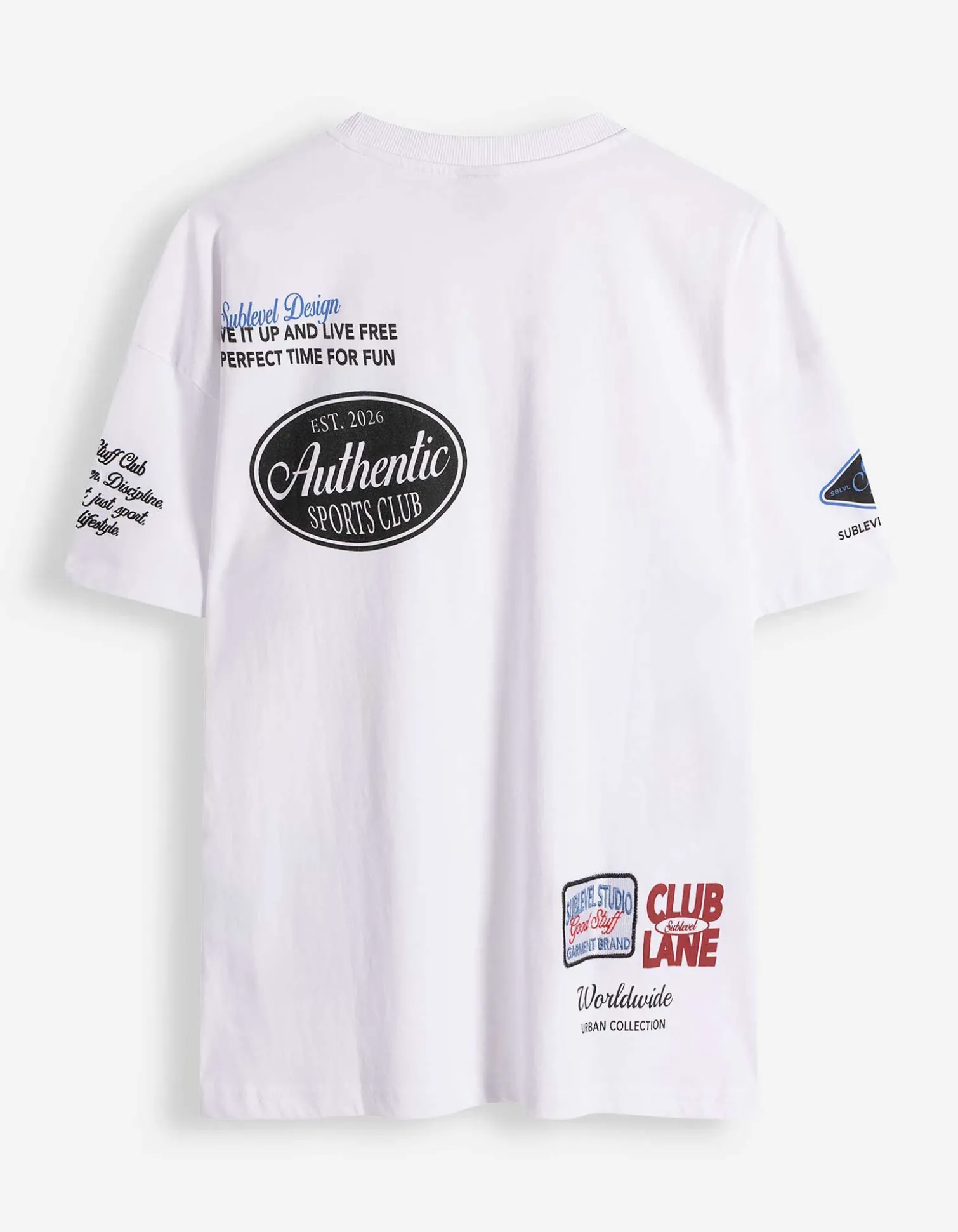 T-Shirt - Allover-Print - weiß