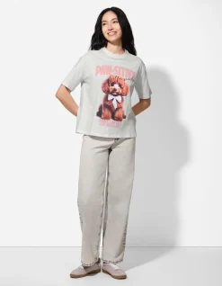 T-Shirt - Animal-Muster - weiß