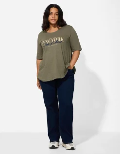 T-Shirt - Baumwolle - dunkelgrün